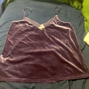Full Tilt Purple Velvet Tank Top